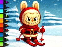 Easy Coloring Labubu Time image