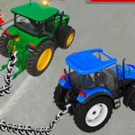 Chained Tractor Towing Simulator